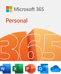 Microsoft 365 Personal for 1 User 1YR Subscription w/ FREE Backgrounds For PowerPoint