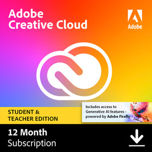 Adobe Creative Cloud Student & Teacher Edition (12-Month Subscription) - ON SALE!!