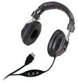 Avid AE-808USB Over-Ear Stereo Headphones with Volume Control (Black)