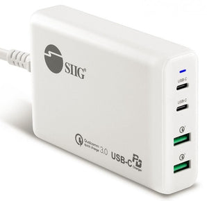 SIIG 100W Dual USB-C PD & QC 3.0 Combo Power Charger (On Sale!)