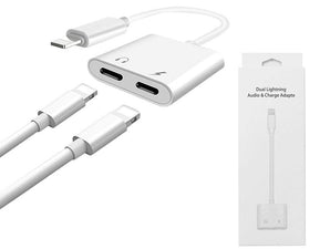 iPhone Splitter Cable - 2 Lightning Ports (Listen and Charge) - 2 For $15