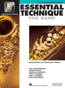 Essential Elements for Band Intermediate to Advanced Studies – Eb Alto Saxophone Book 3 with EEi