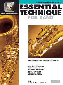 Essential Elements for Band Intermediate to Advanced Studies – Bb Tenor Saxophone Book 3 with EEi