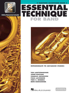 Essential Elements for Band Intermediate to Advanced Studies – Eb Baritone Saxophone Book 3 with EEi