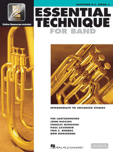 Essential Elements for Band Intermediate to Advanced Studies – Baritone B.C. Book 3 with EEi