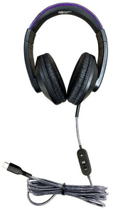 HamiltonBuhl Smart-Trek Deluxe USB-C Stereo Headphone with In-Line Volume Control (MultiPacks Available)