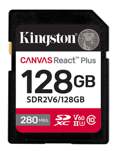 Kingston Canvas React Plus V60 SD Memory Card (4 Capacities)