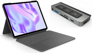 Logitech Combo Touch Keyboard Case for Select Apple iPad Pro Models with FREE! USB-C Media Hub