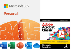 Microsoft Office 365 Personal with Adobe Acrobat Classic for Mac & Windows (Download)