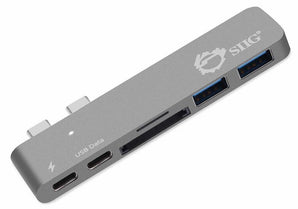 SIIG Thunderbolt 3 Compatible Dual USB-C Hub with Card Reader & PD Adapter (On Sale!)