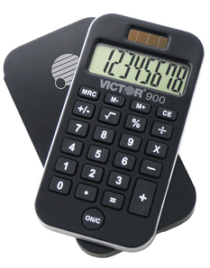 Victor 8-Digit Pocket Calculator with Slide-On Cover with Downloadable Teaching Materials (6-Pack)