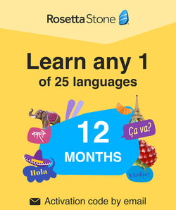 Rosetta Stone 12 Month Subscription Learn ONE of 25 Languages