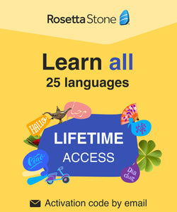 Rosetta Stone Lifetime Subscription UNLIMITED Learn 25 Languages